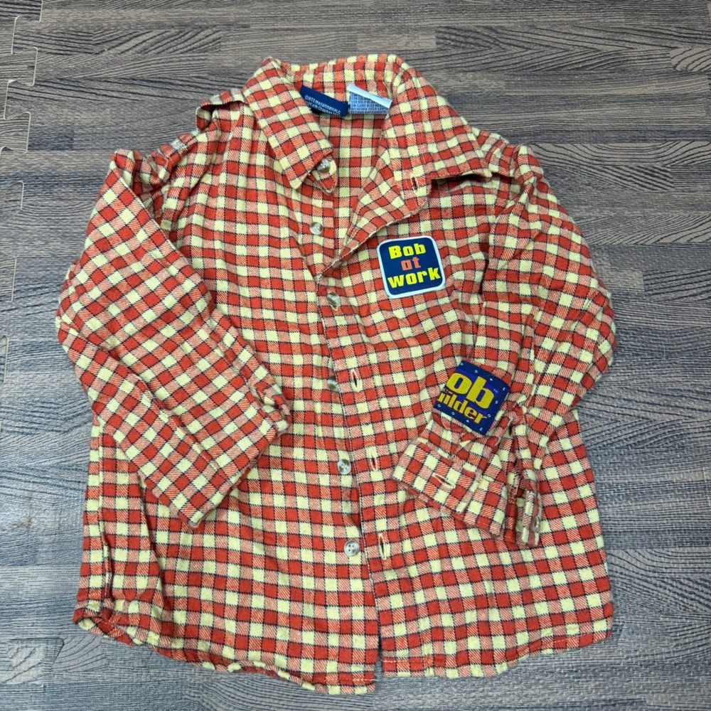 vintage bob the builder button up